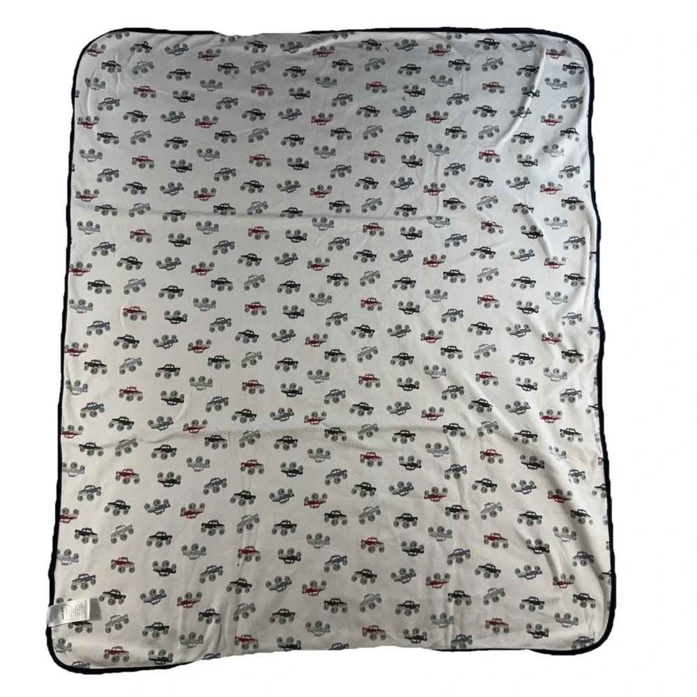 Gymboree Lil' Monster Truck‎ Cotton Baby Blanket Double Sided Reservable 35